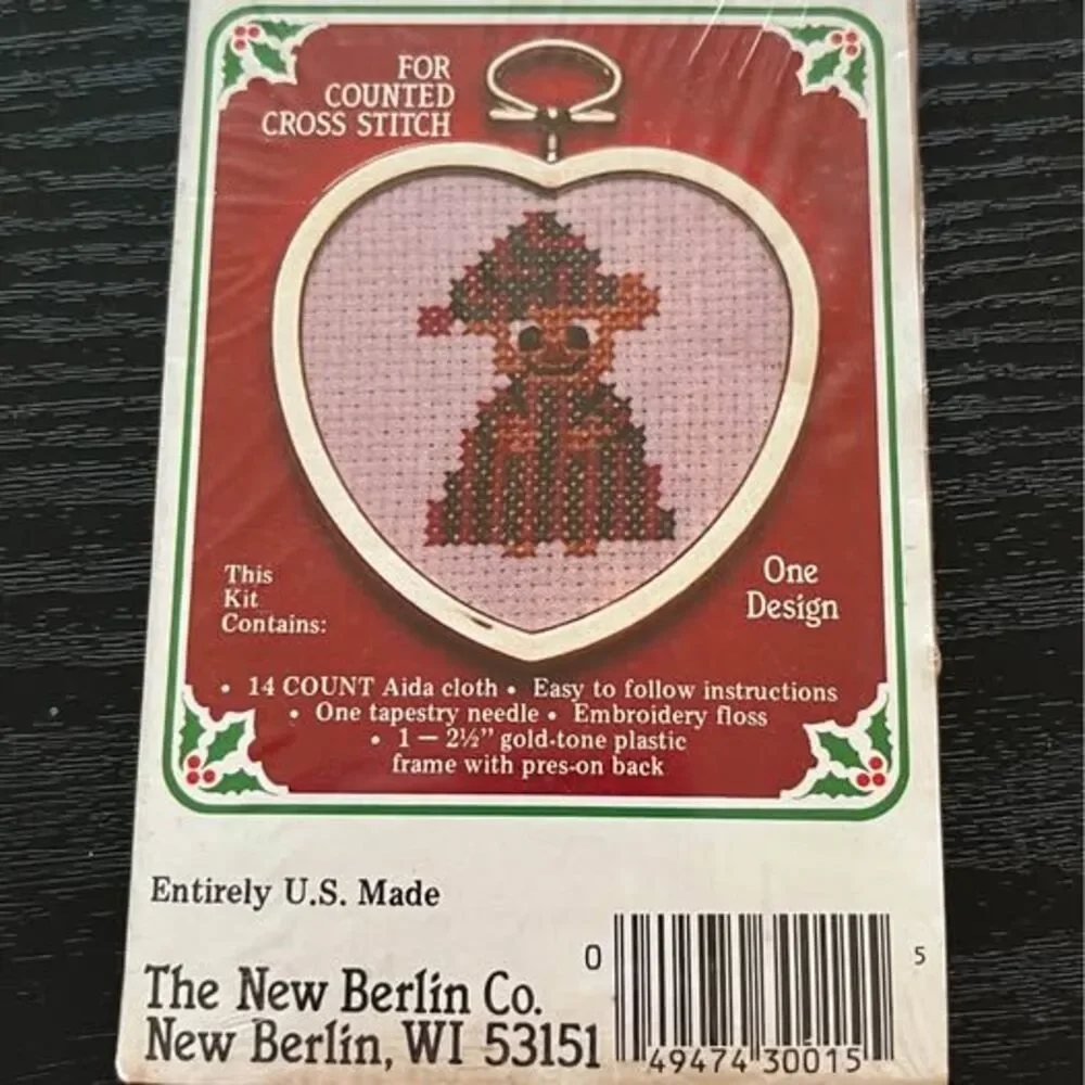 New Berlin Creative Crafts Counted Cross Stitch Christmas Ornament Kits - Set of
